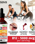 Vitamin B12 & B Complex Drops for Energy & Fatigue (2 Pack)