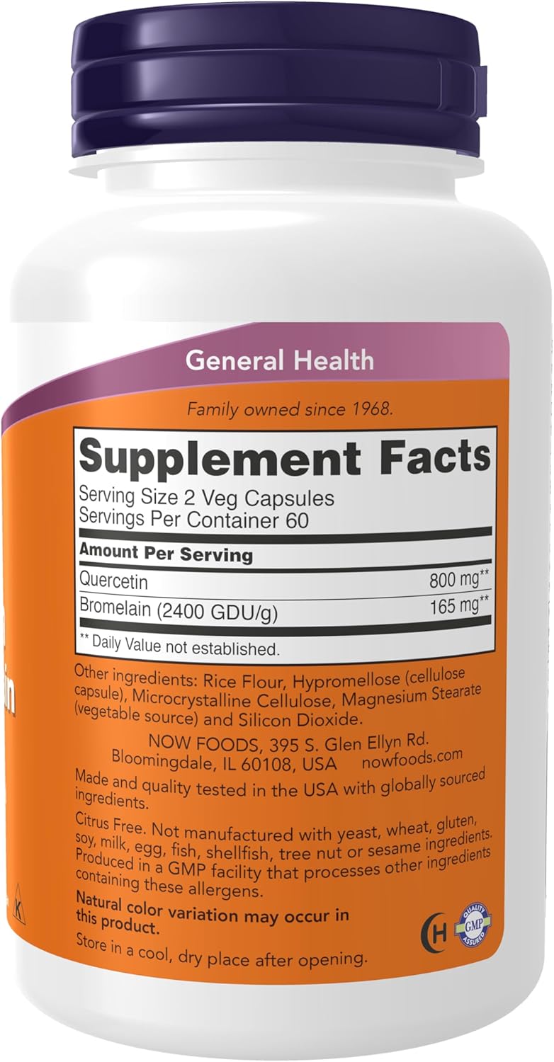 Supplements, Quercetin with Bromelain, Balanced Immune System