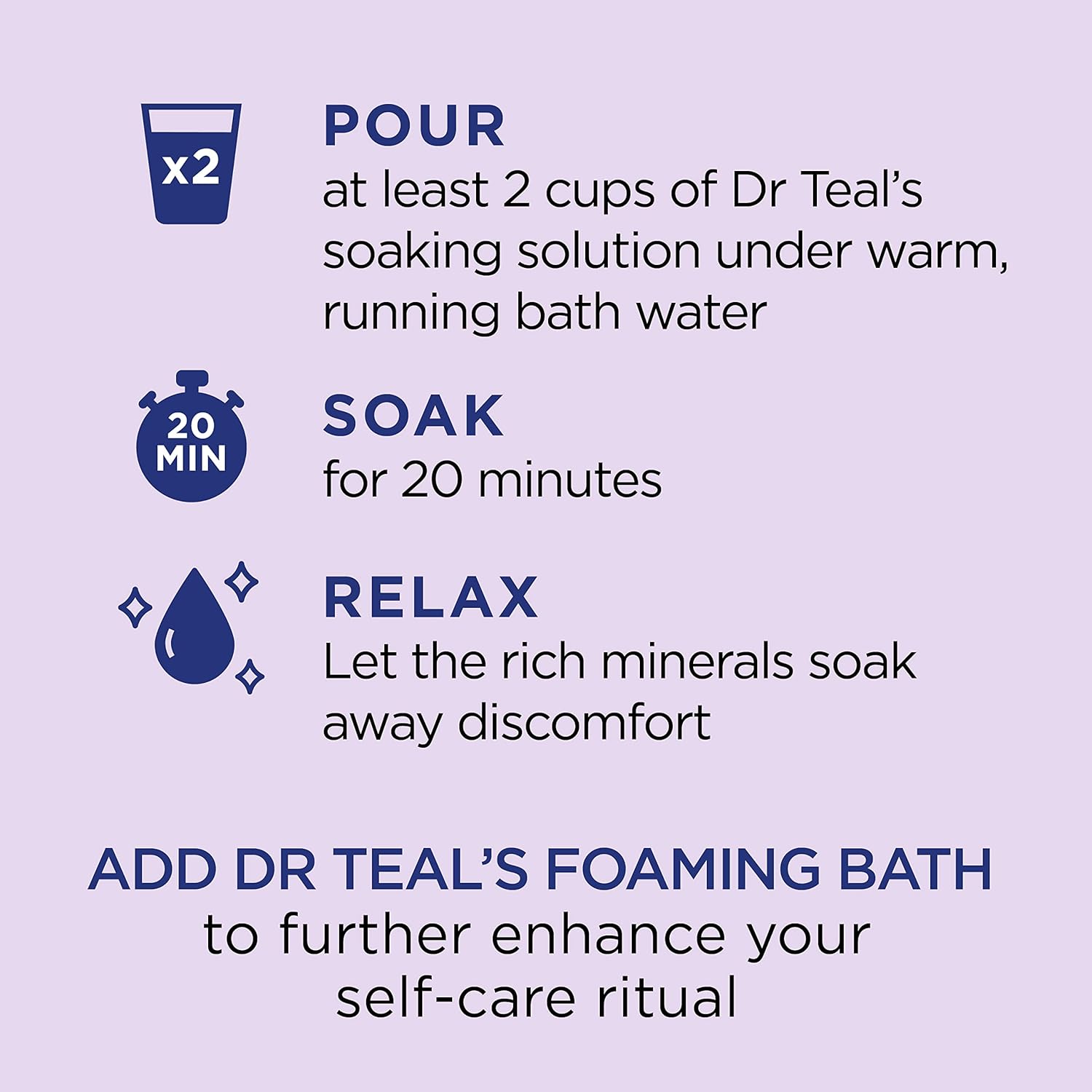 Dr Teal’s Lavender Epsom Salt Soak – Magnesium-Rich Bath for Sleep & Stress Relief (3 lbs)