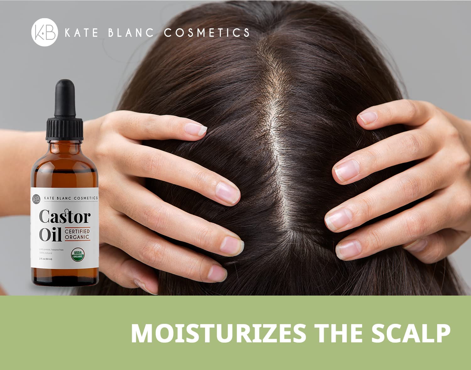 Castor Oil Organic - Stimulate Growth for Hair, Eyelashes, Eyebrows. Hair Treatment Starter Kit & Skin Moisturizer