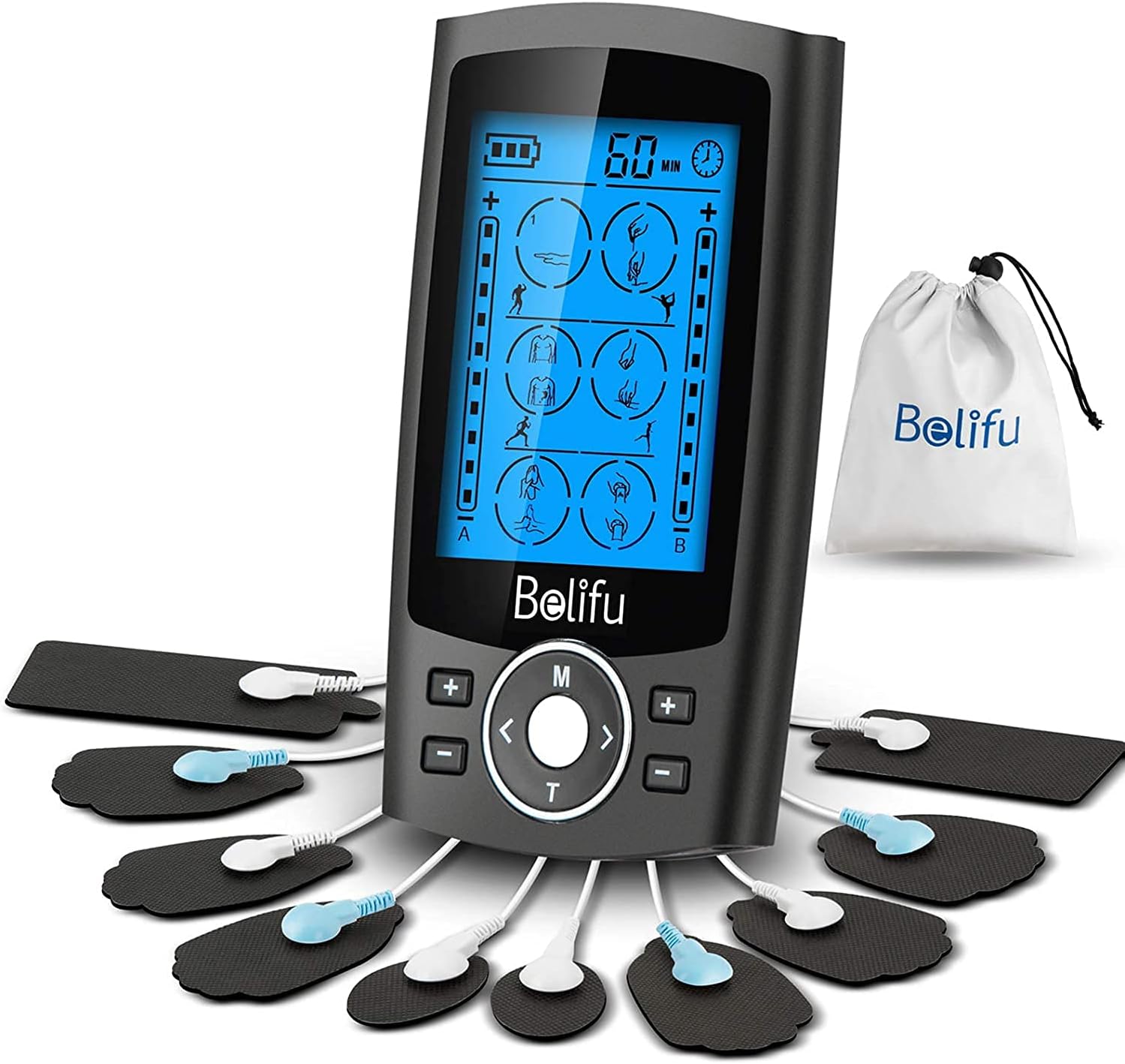 EMS Unit Massager – 24 Preprogrammed Modes for Pain & Muscle Relief