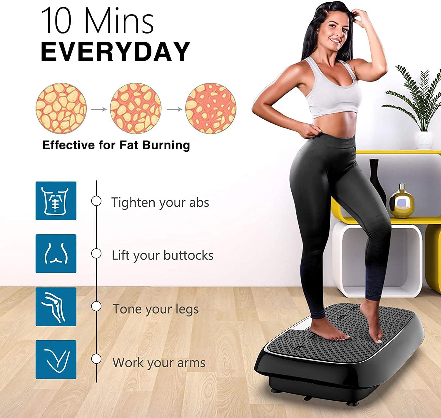 Vibration Plate -Home Fitness Equipment for Weight Loss &amp; Toning