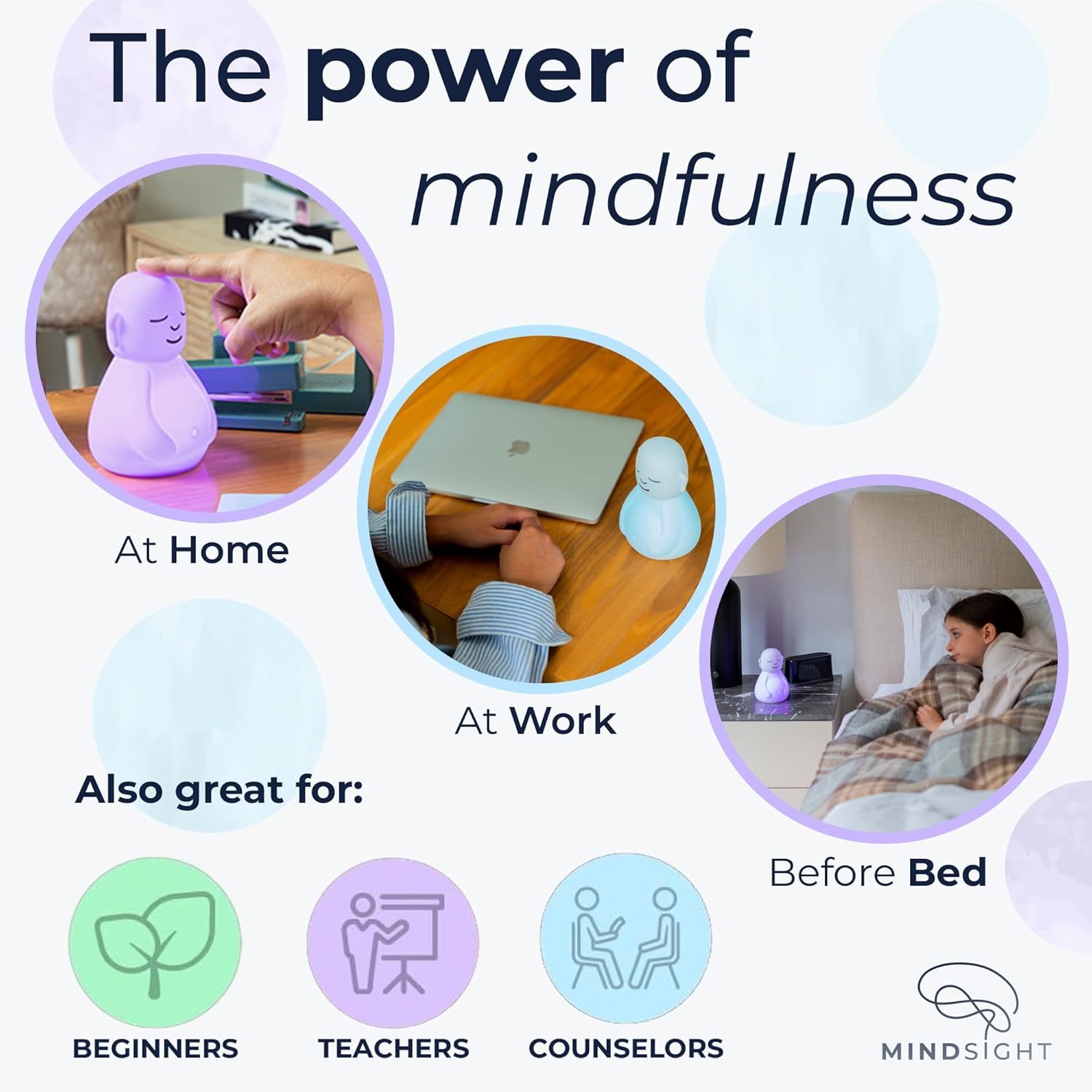 &#39;Breathing Buddha&#39; Guided Visual Meditation Tool for Mindfulness | Slow Your Breathing &amp; Calm Your Mind for Stress &amp; Anxiety Relief | Perfect for Adults &amp; Kids | Relaxing Self Care Gift