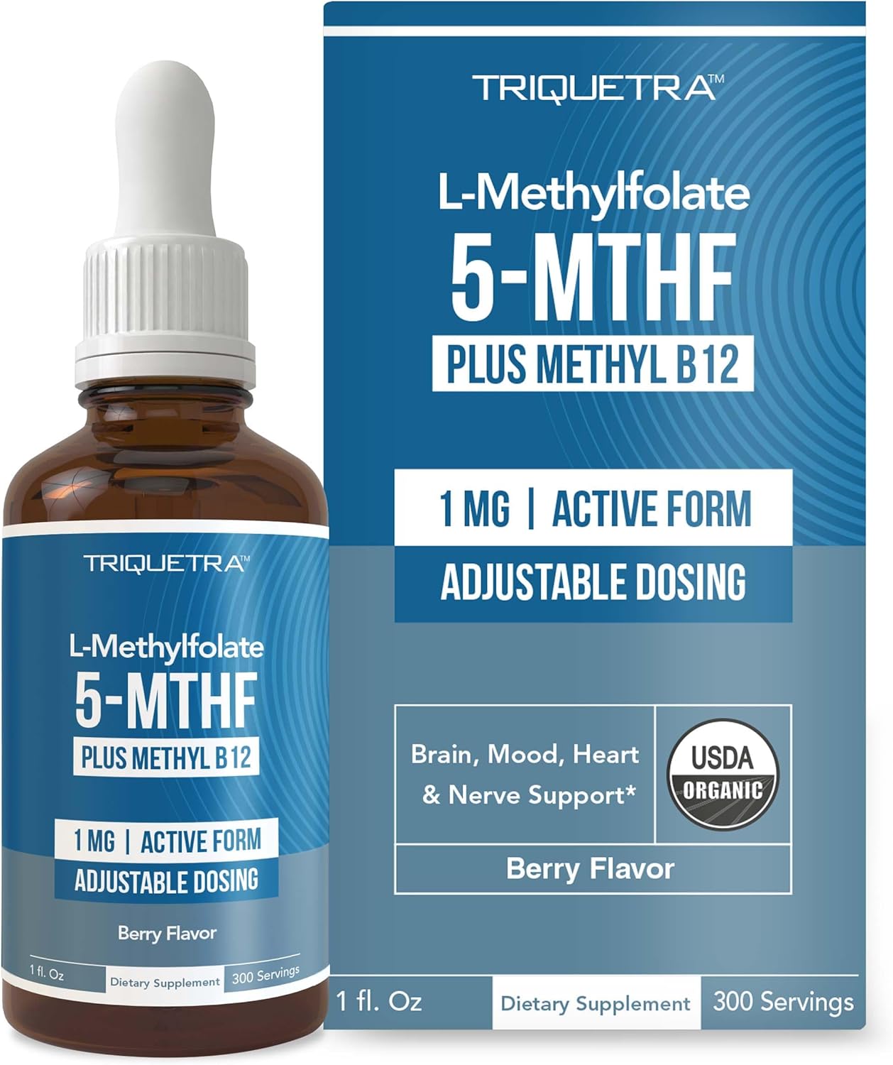 Organic Methyl Folate 1000 Mcg + Methyl B12 Cofactor 