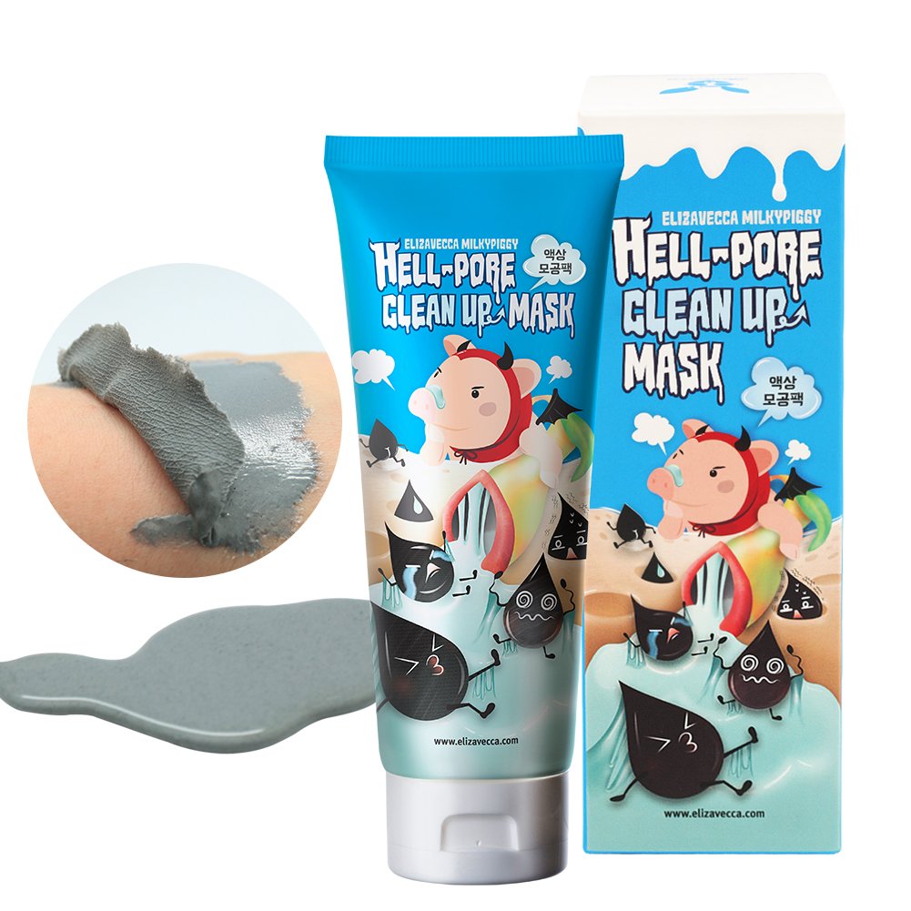 Milky Piggy Hell Pore Clean up Mask 100Ml/3.38 Fl.Oz. - Peel off Mask, Charcoal Pore Strips, Pore Cleansing, Removes Dead Skin Cells, Removes Skin Wastes, Pore Contraction