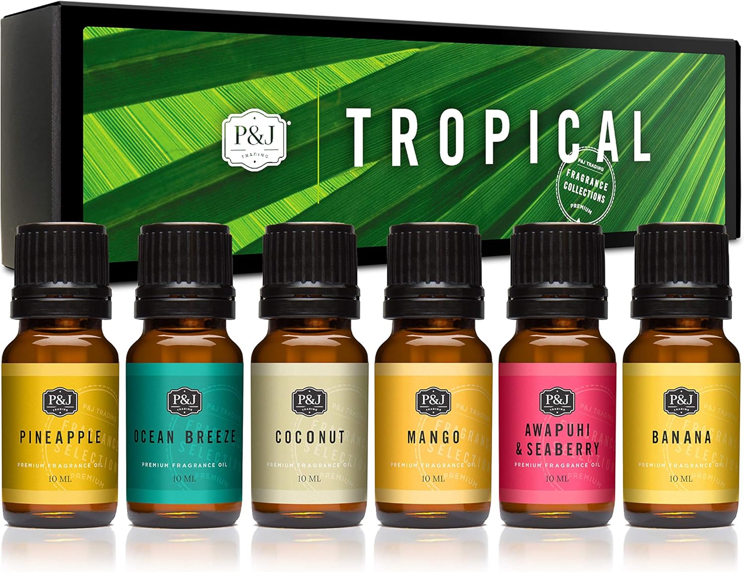 Tropical Fragrance Oil Set – 6 Premium Scents for Candle, Bath, and DIY Rituals