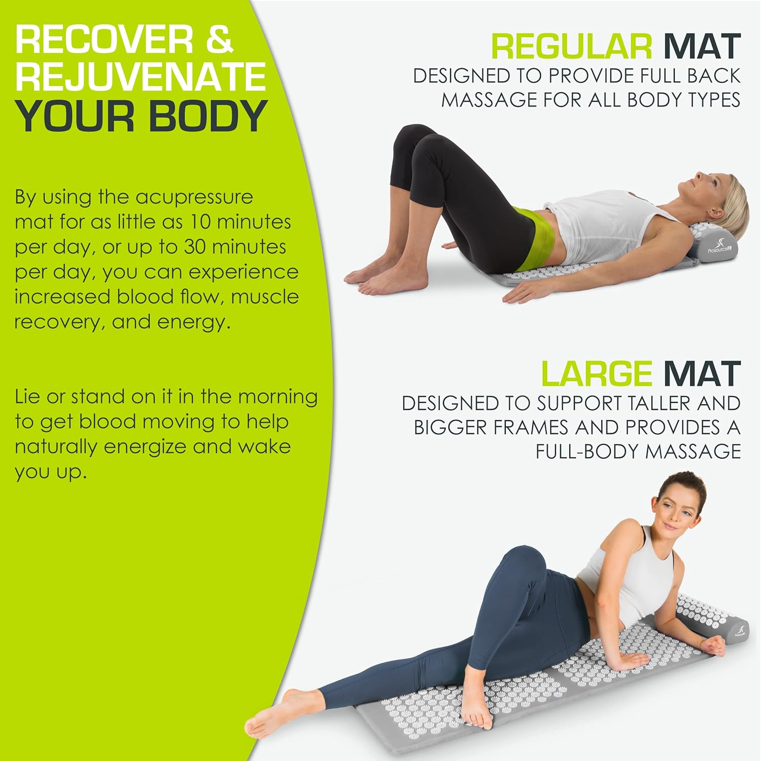 Natural Acupressure Mat &amp; Pillow Set – Full-Body Pain Relief &amp; Relaxation Therapy