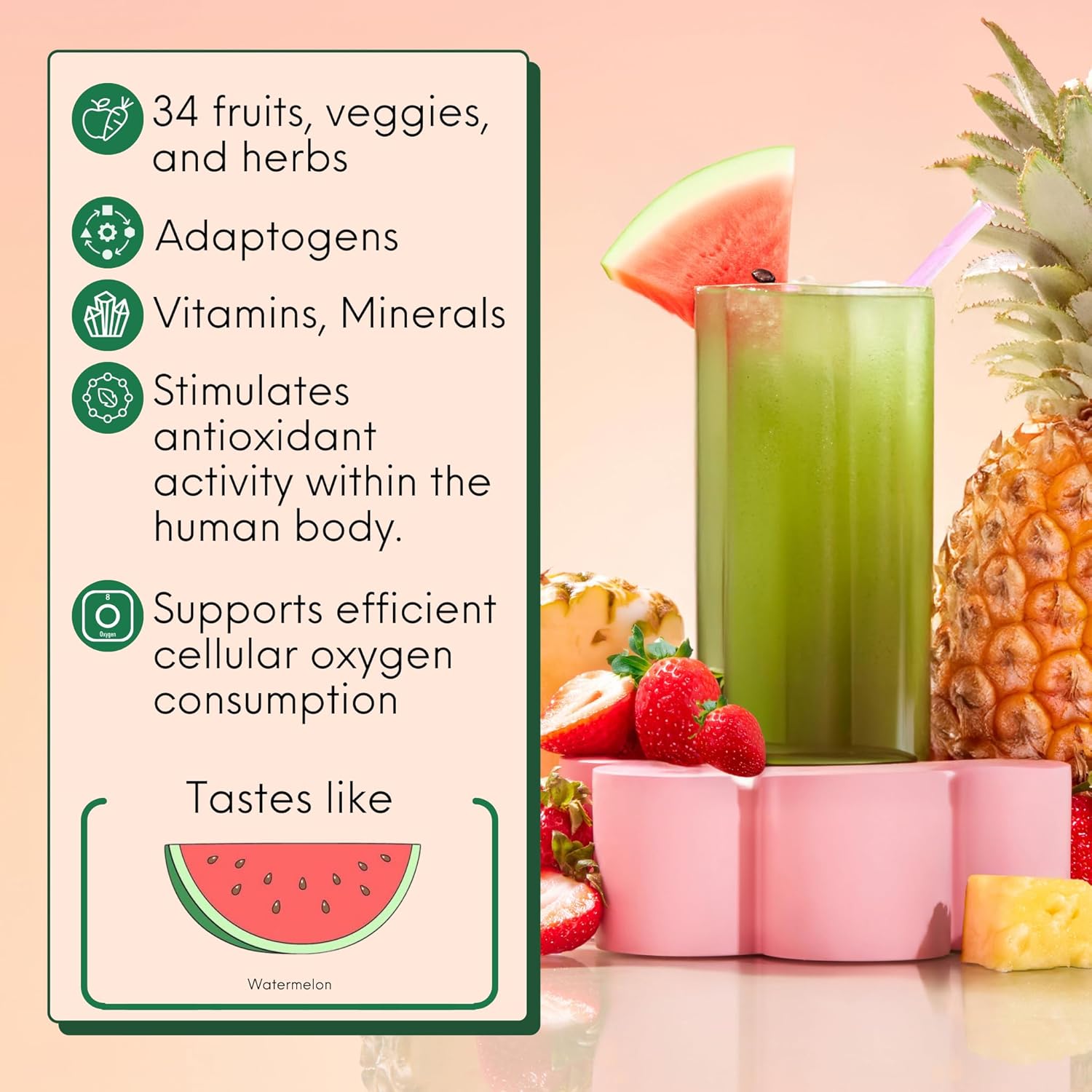 Super Greens, Organic Greens Powder- Gut Health, Immunity & Energy