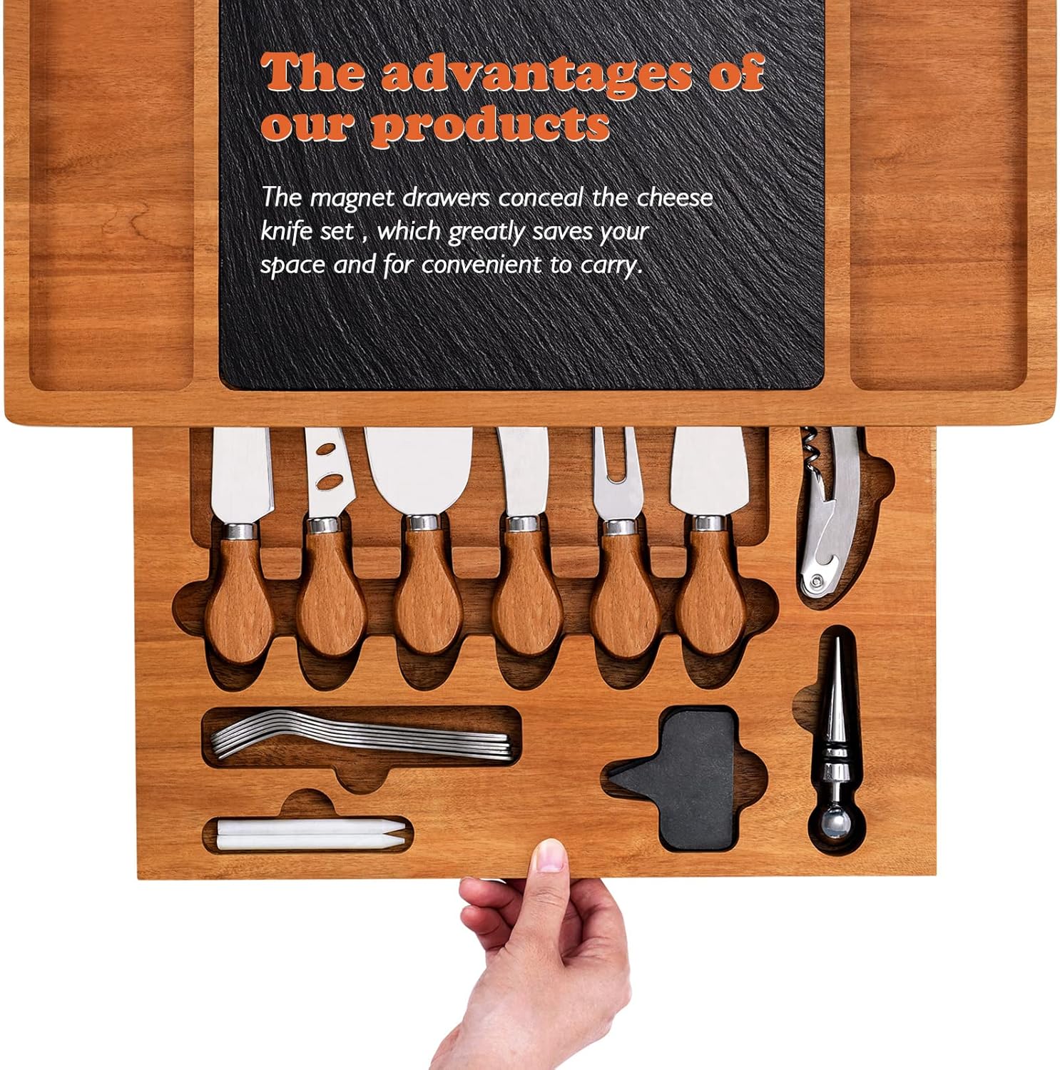 Charcuterie Cheese Board and Knife Set Charcuttery Platter and Serving 
