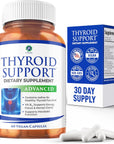 Thyroid Support Supplement with Iodine, B12, Zinc, Selenium & Ashwagandha – Metabolism & Weight Balance (30 Day Supply)