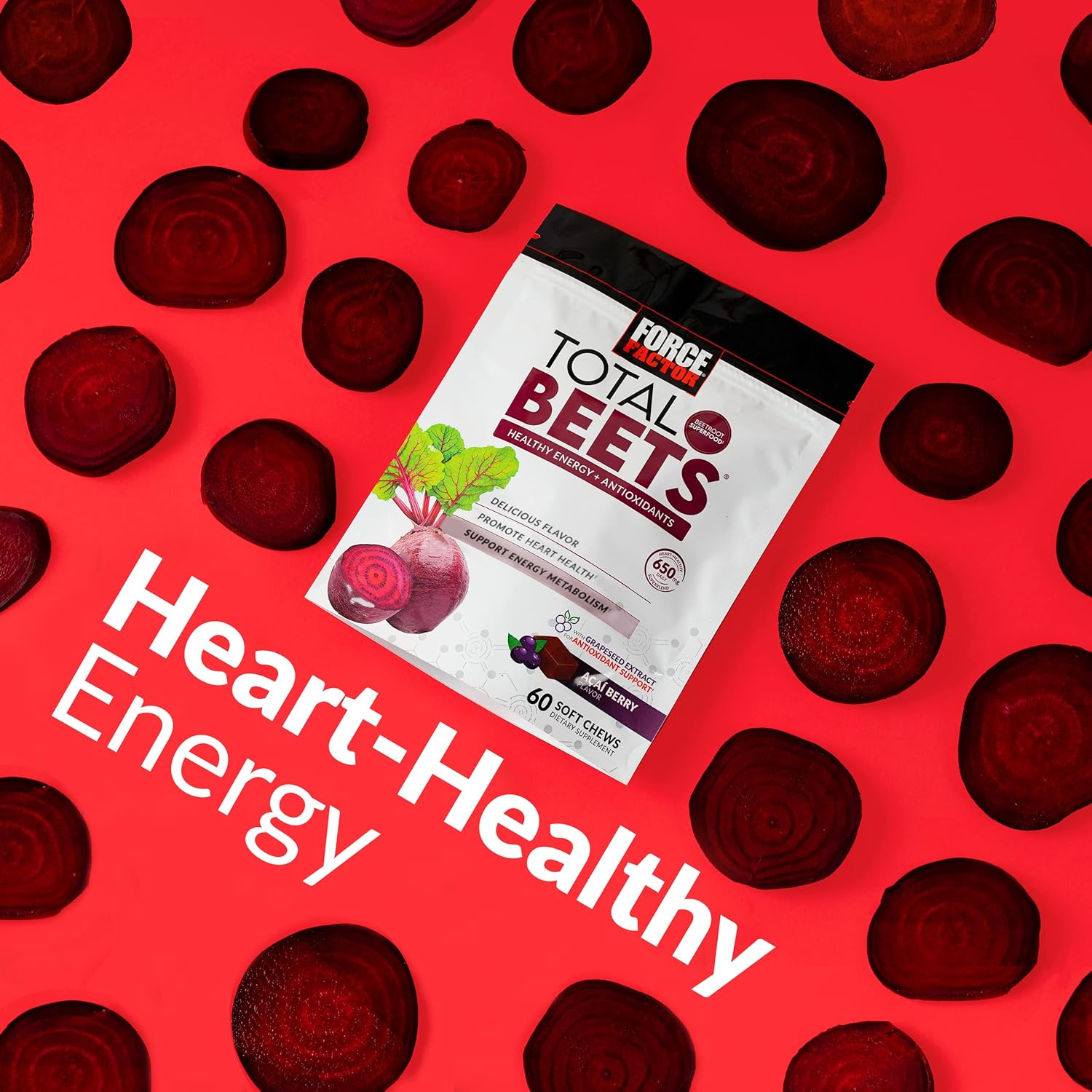Total Beets Soft Chews, Antioxidants, Healthy Energy Supplement with Elite Ingredients