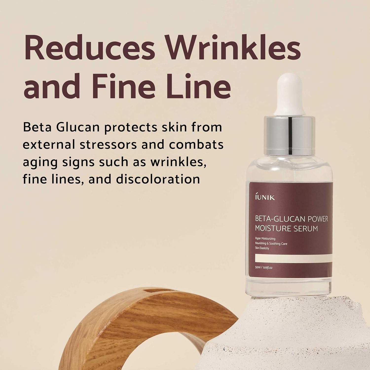 Beta-Glucan Power Deep Moisture Vegan Serum 400,000 Ppm Intense Hydration Mushroom Yeast Extracts Naturally-Derived - Dry Mature Sagging Sensitive Skin Cell Regenerating Lifting Korean Skincare