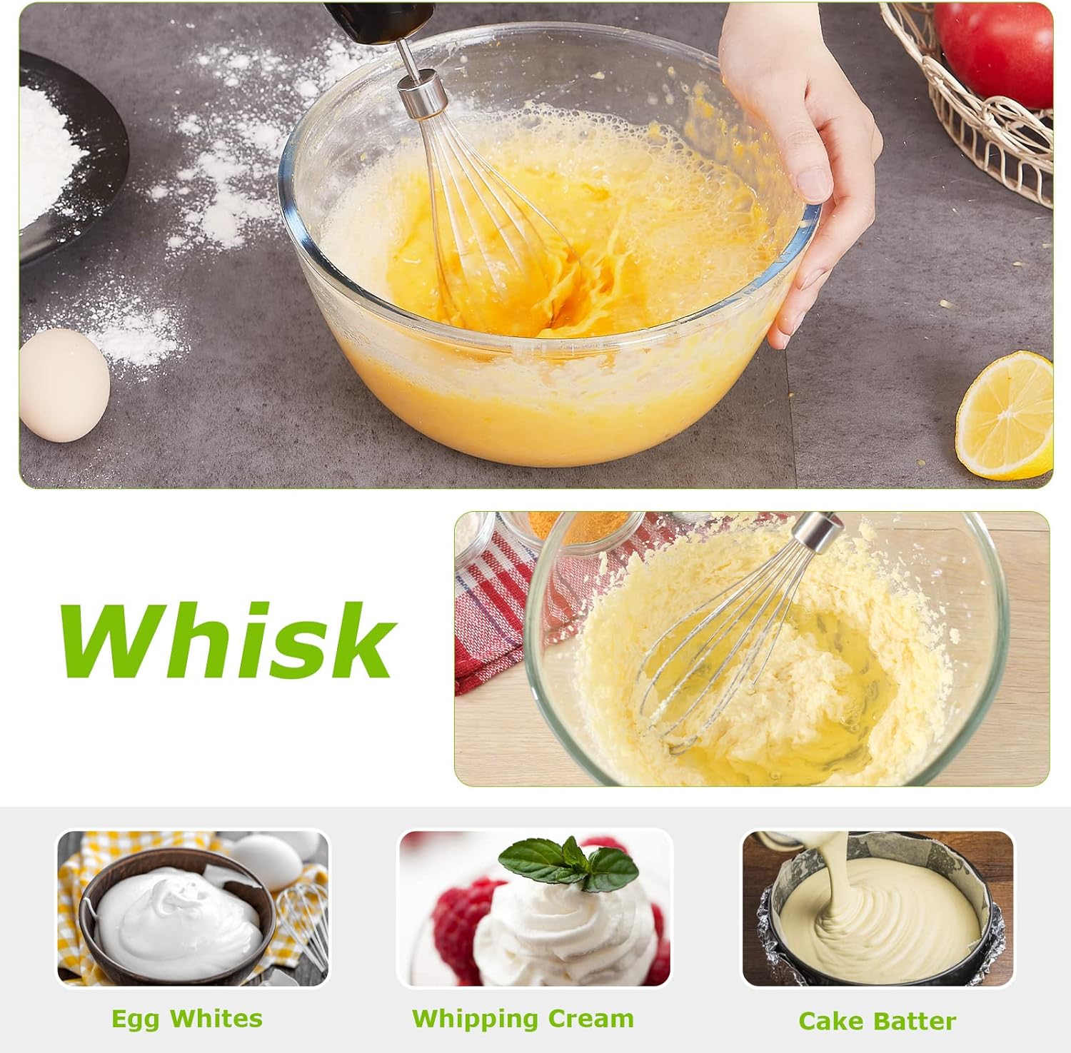 Immersion Blender, Speeds &amp; Turbo, 4-In-1 Stainless Steel Handheld Blender Stick Mixer 