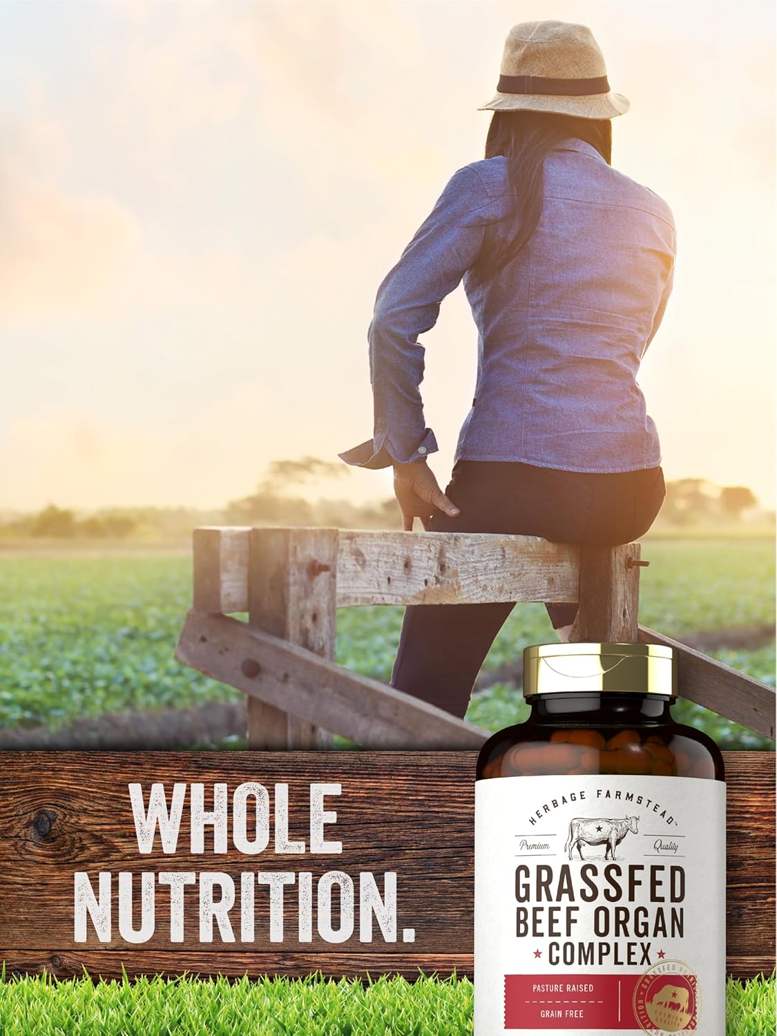 Grass Fed Beef Organ Complex | 200 Capsules 