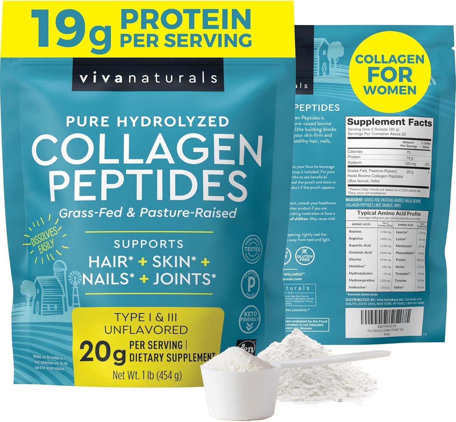 Collagen Peptides Powder – Joint Health, Hair, Skin and Nails