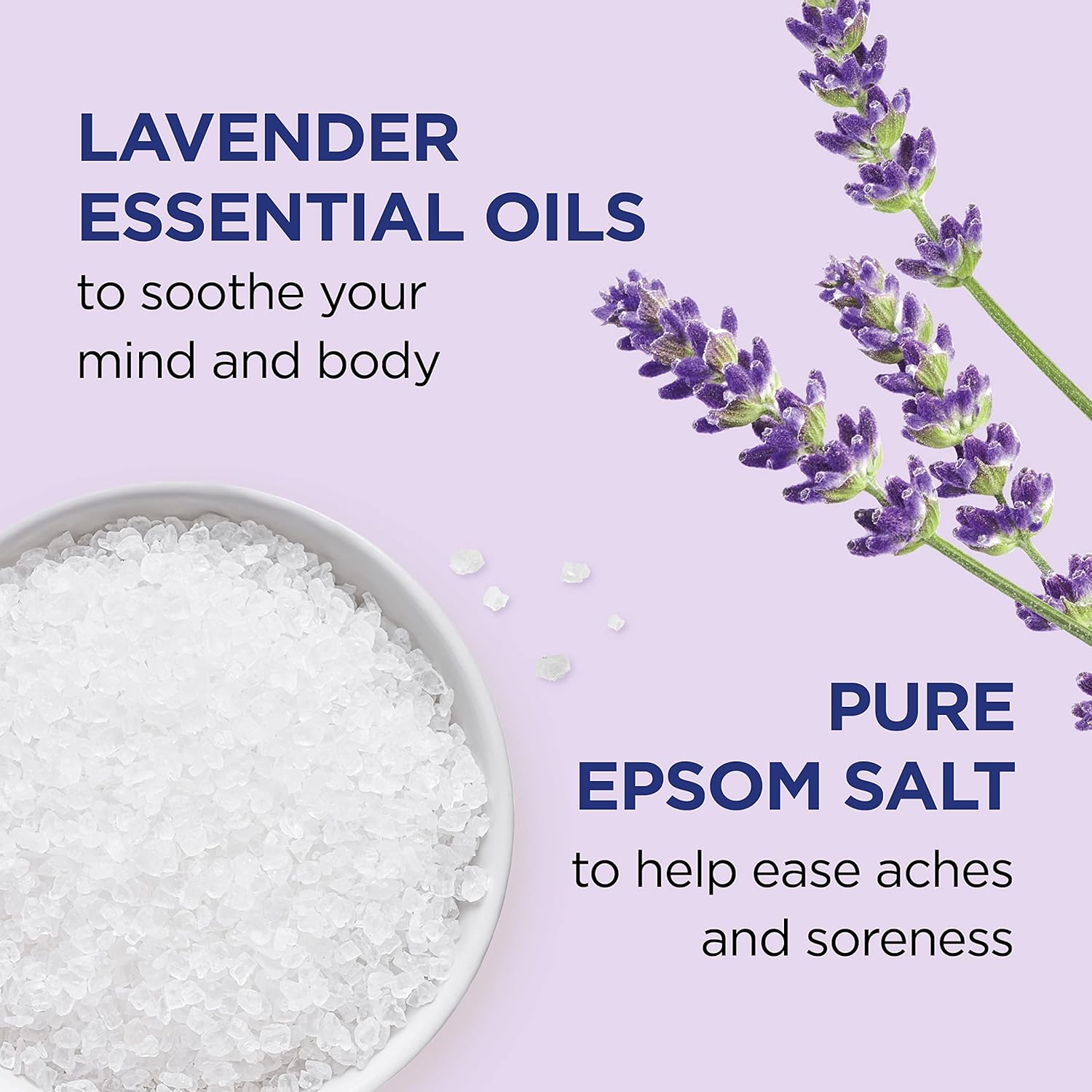 Dr Teal’s Lavender Epsom Salt Soak – Magnesium-Rich Bath for Sleep & Stress Relief (3 lbs)