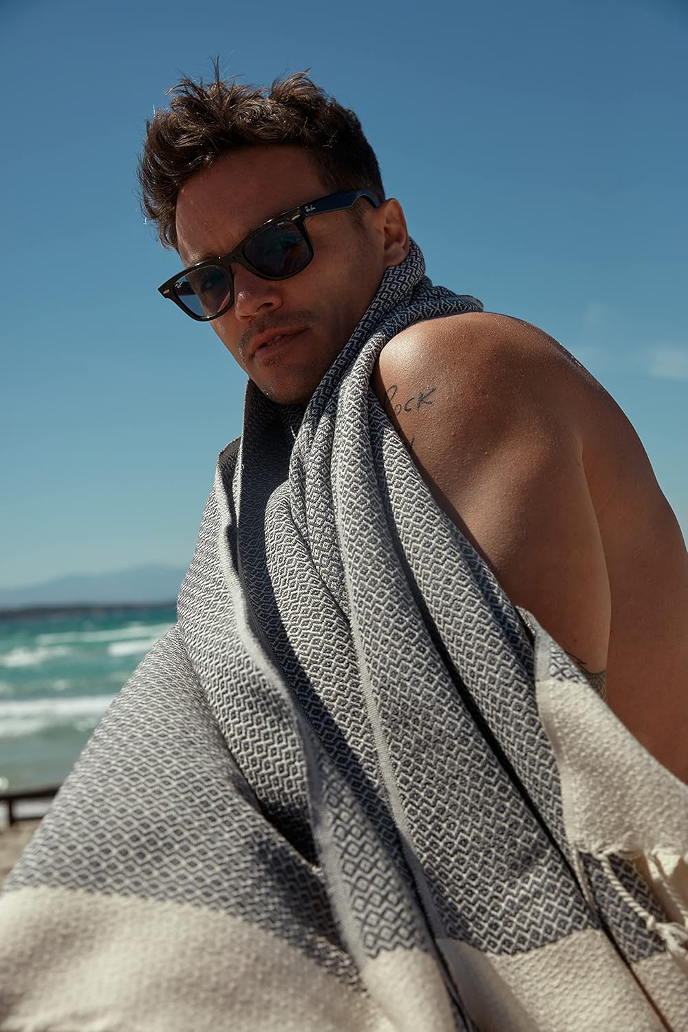 Vintage Series Turkish Beach Towel Oversized, Lightweight Cotton