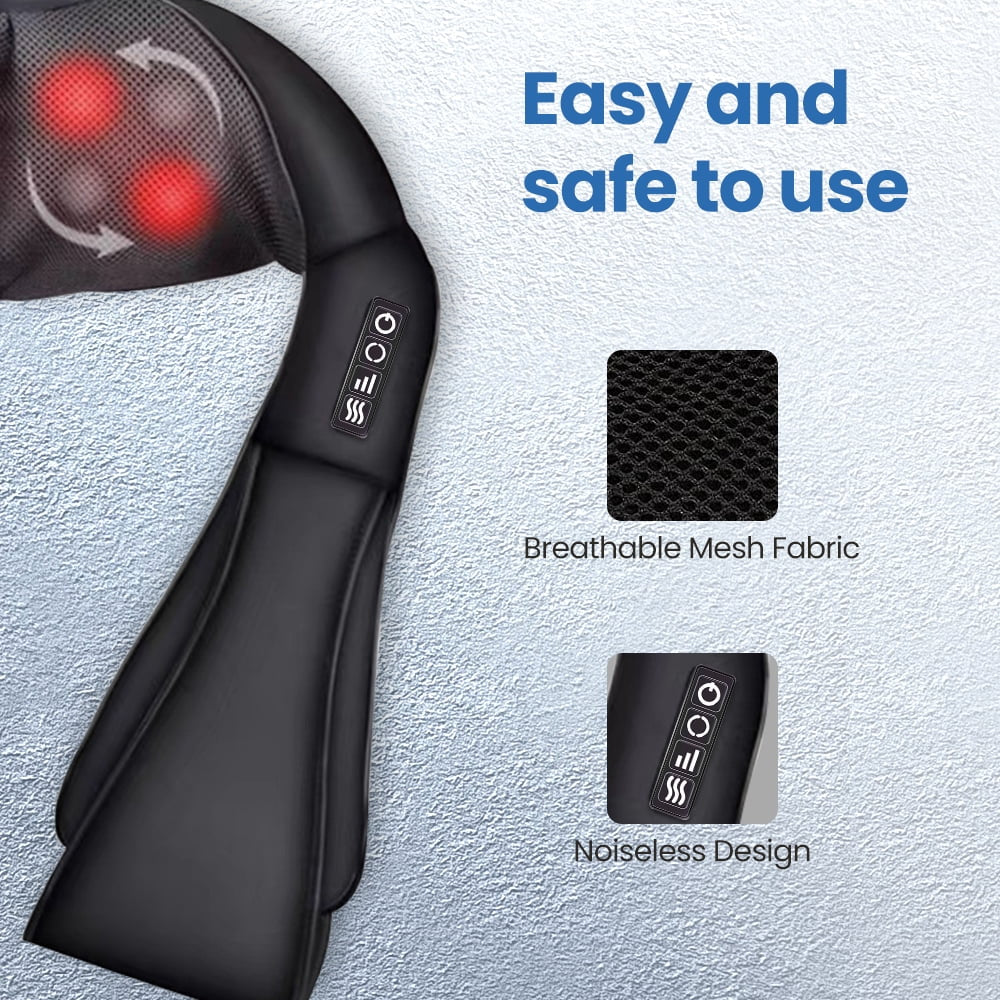 Neck Massager with Heat, Deep Tissue Pain-Relief Shoulder and Back Massager