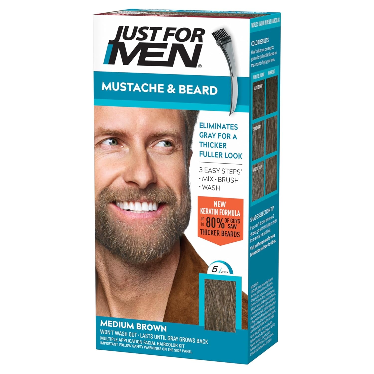 Hair Dye with Brush, with Keratin Biotin