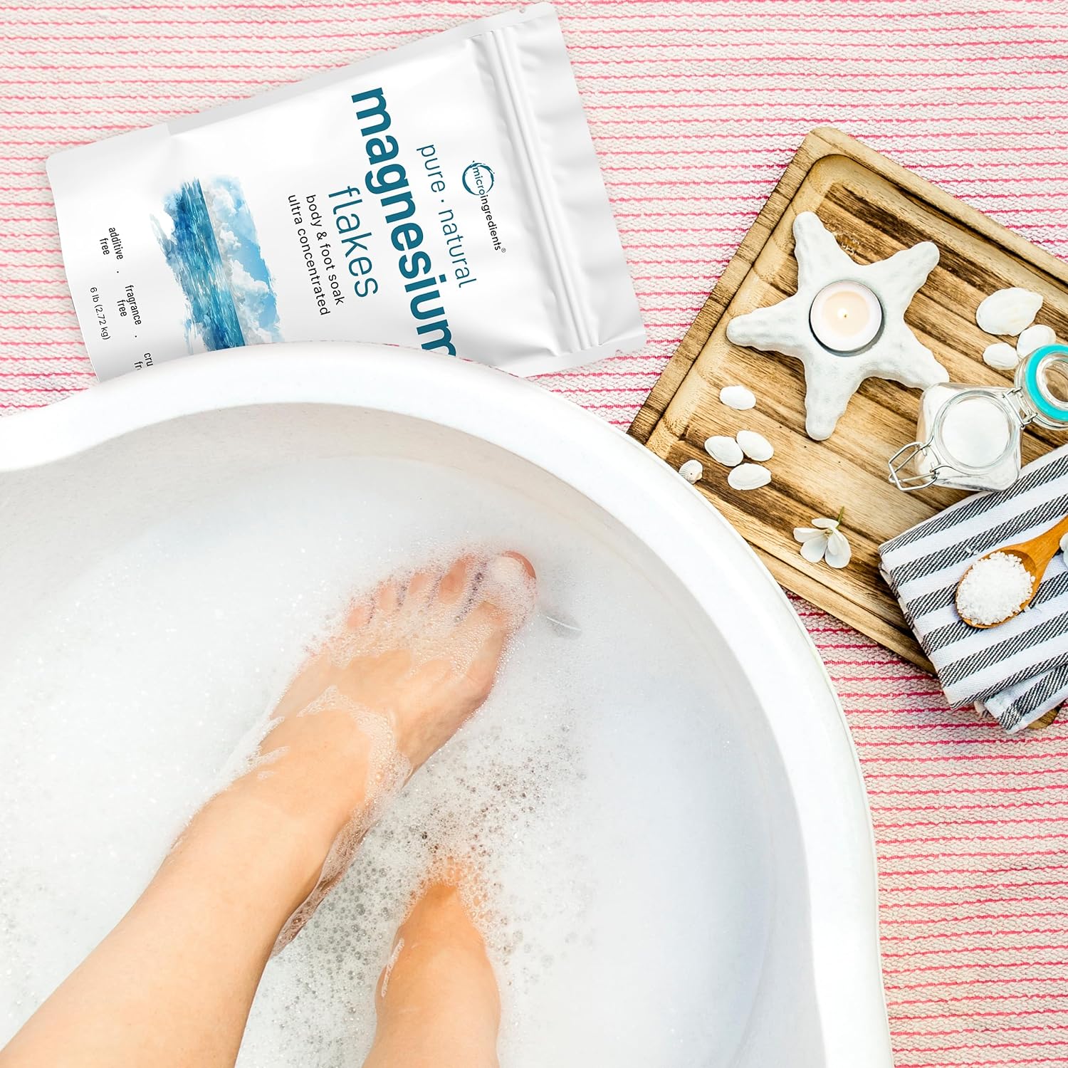 Magnesium Flakes, 6Lbs | Great Alternative to Epsom Salt