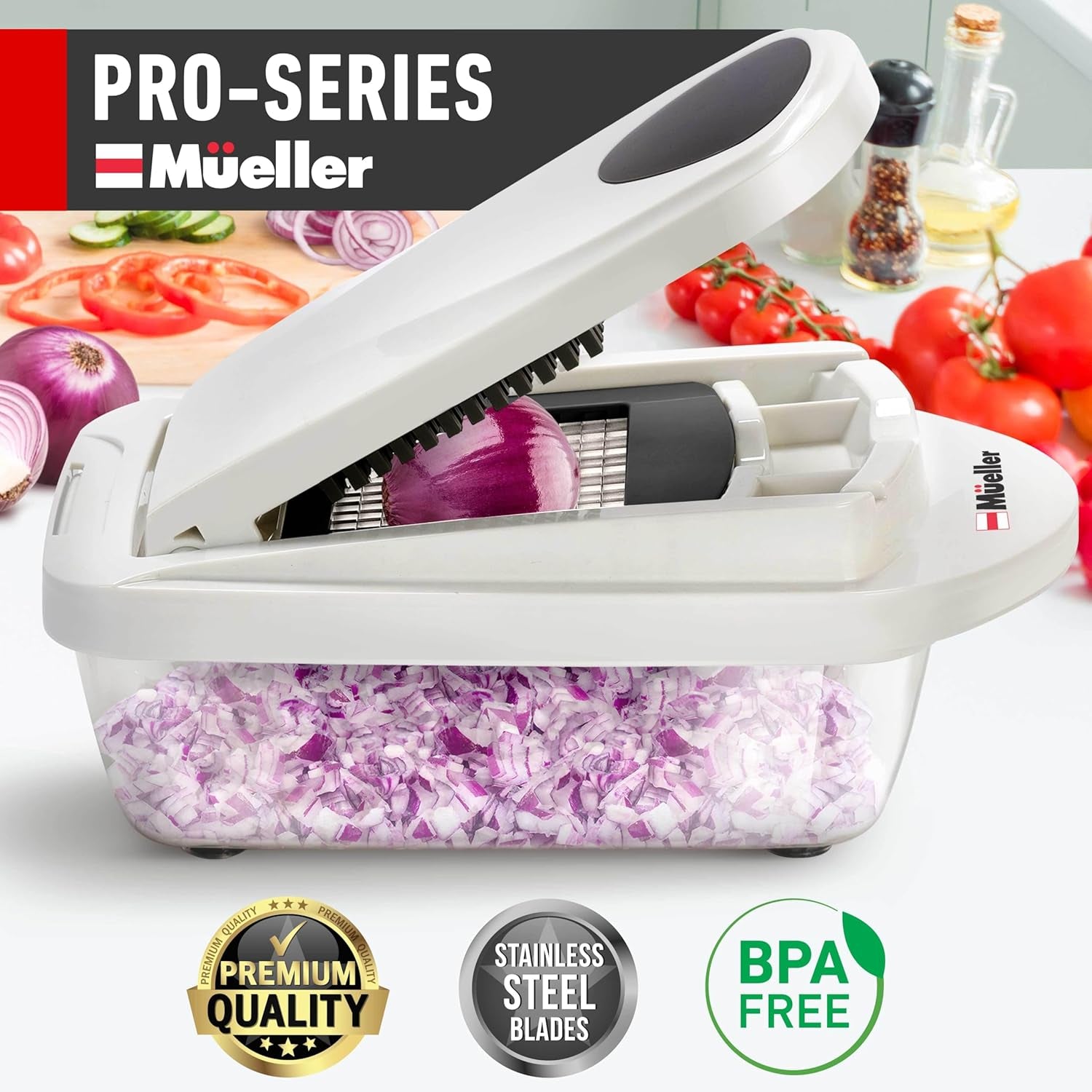 Pro-Series 10-In-1, 8 Blade Vegetable Chopper