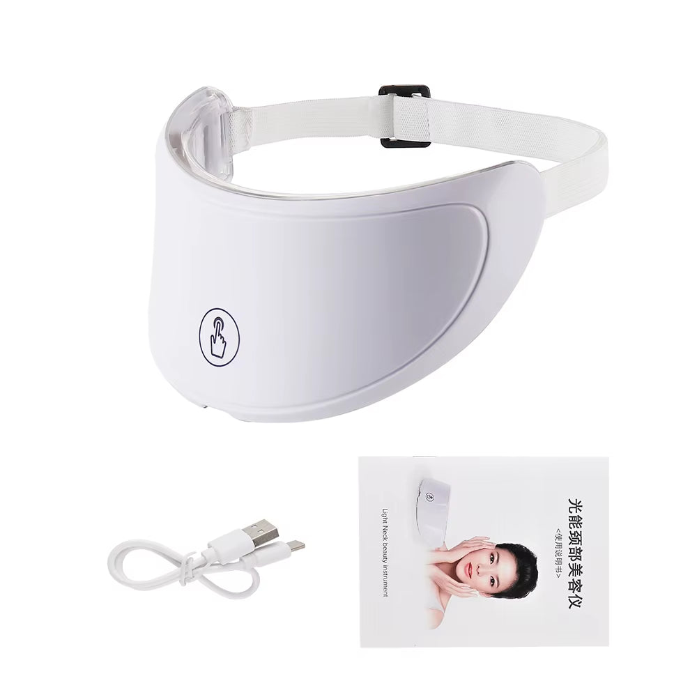 Neck LED Lift Mask Photon Anti-Wrinkle Skin Tightening Neck Beauty Device Skin Brighten Rejuvenation Neck Wrinkle Remover