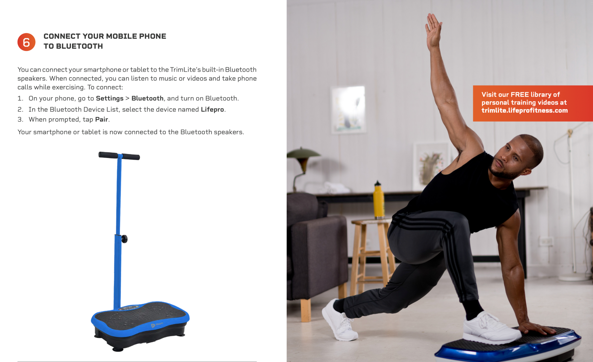 Vibration Plate Exercise Machine with Adjustable Removable Armrests