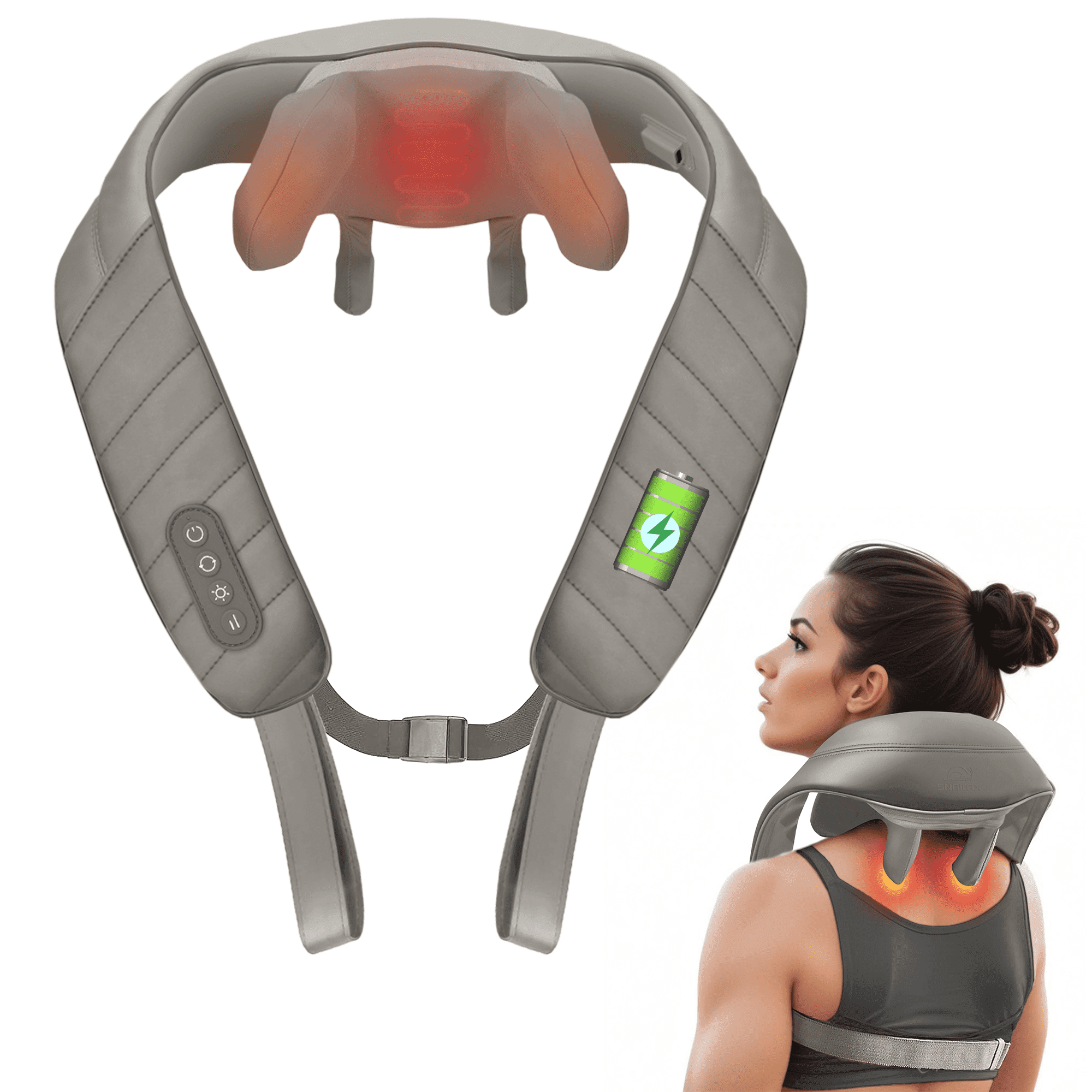 Shiatsu Neck Back Massager with Heat,  Shoulder Neck Massager for Pain Relief Deep Tissue, Gifts