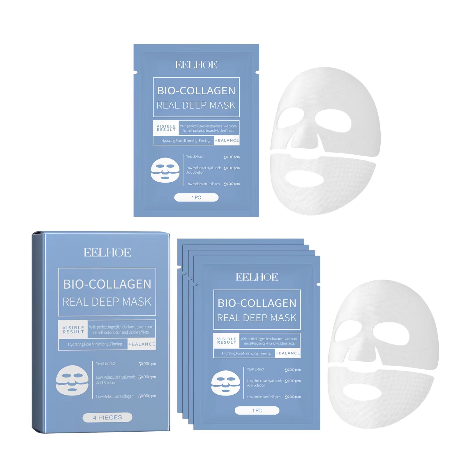 Collagen Mask Moisturising & Refreshing Sheet Mask Hyaluronic Acid Mask Skin Care Products