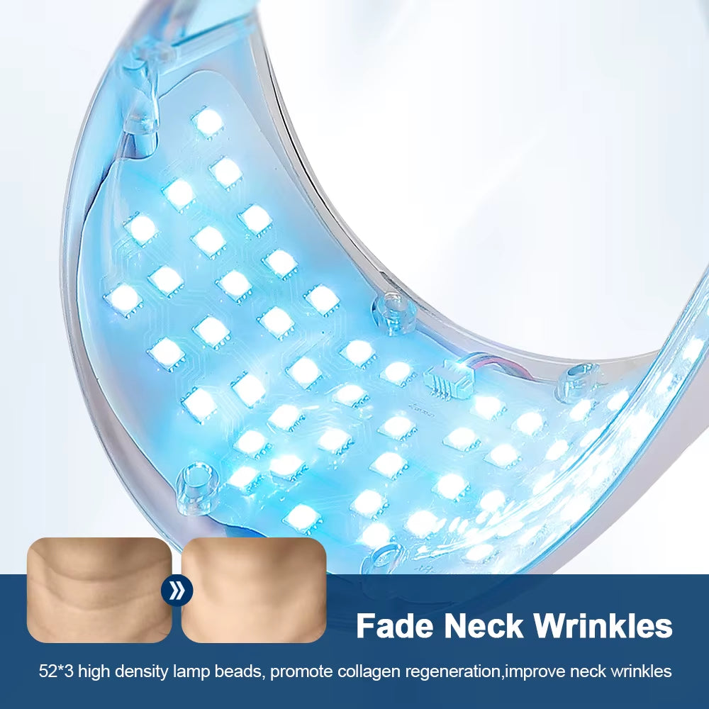 Neck LED Lift Mask Photon Anti-Wrinkle Skin Tightening Neck Beauty Device Skin Brighten Rejuvenation Neck Wrinkle Remover
