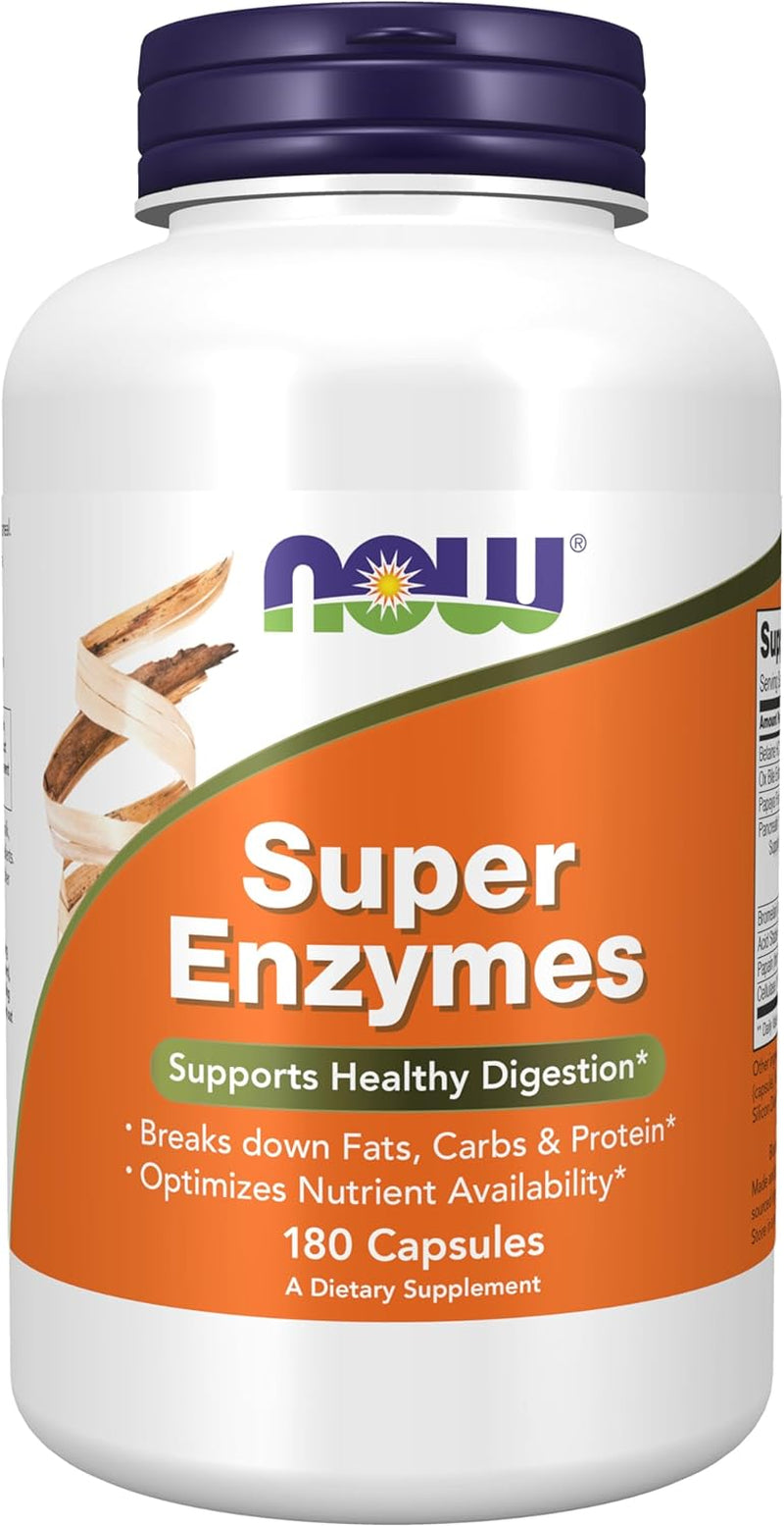Supplements, Super Enzymes, Formulated with Bromelain, Ox Bile, Pancreatin and Papain,180 Capsules