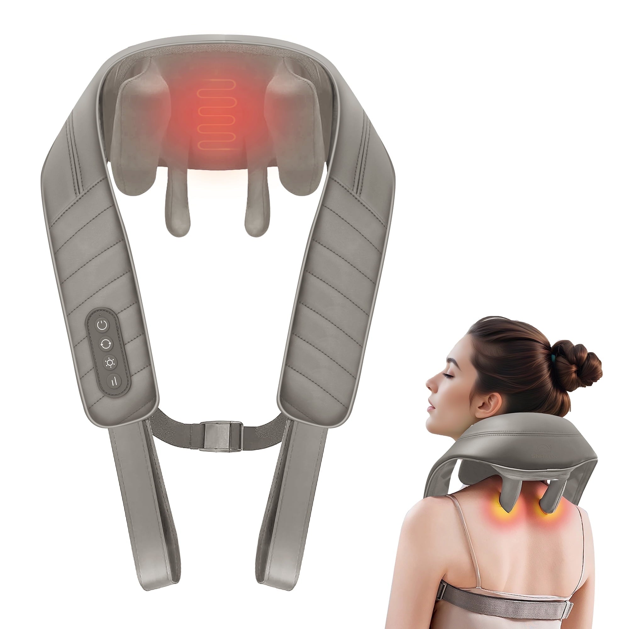 Shiatsu Neck Back Massager with Heat,  Shoulder Neck Massager for Pain Relief Deep Tissue, Gifts