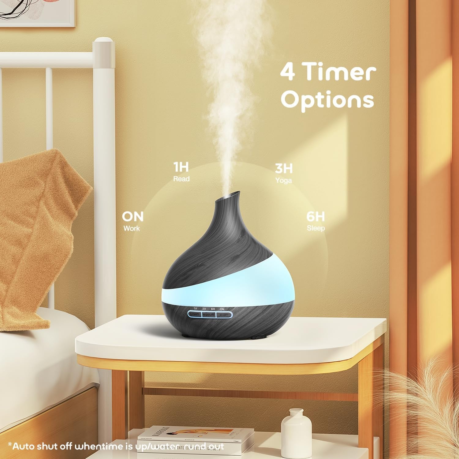 500ML Essential Oil Diffuser – Remote Control, Mist & Light Therapy