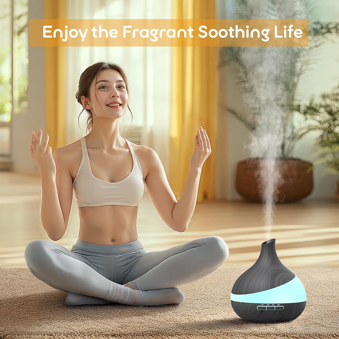 500ML Essential Oil Diffuser – Remote Control, Mist & Light Therapy