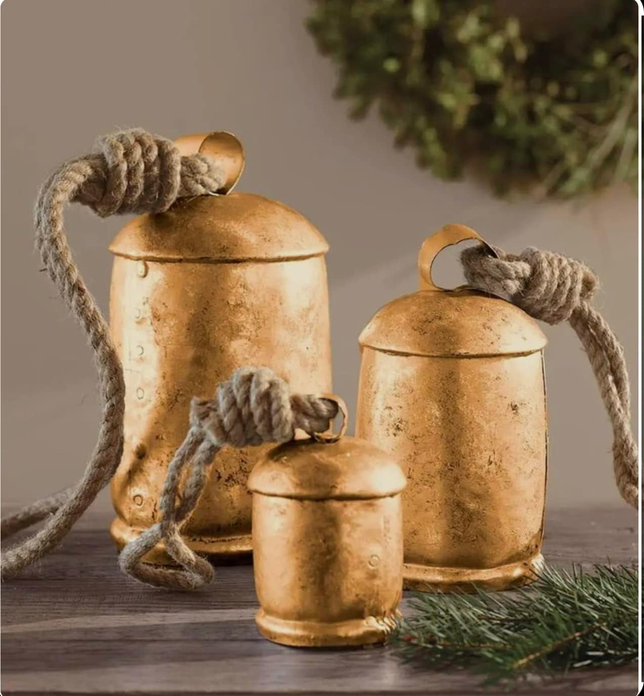 Vintage Rustic Lucky Tin Metal Cow Bells Handmade / Home Decor Gifts