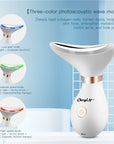 Ckeyin V Shaped Facial Lifting Device Red Light Therapy Face Slimming Tightening Machine EMS Neck Massager Remove Double Chin