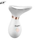 Ckeyin V Shaped Facial Lifting Device Red Light Therapy Face Slimming Tightening Machine EMS Neck Massager Remove Double Chin