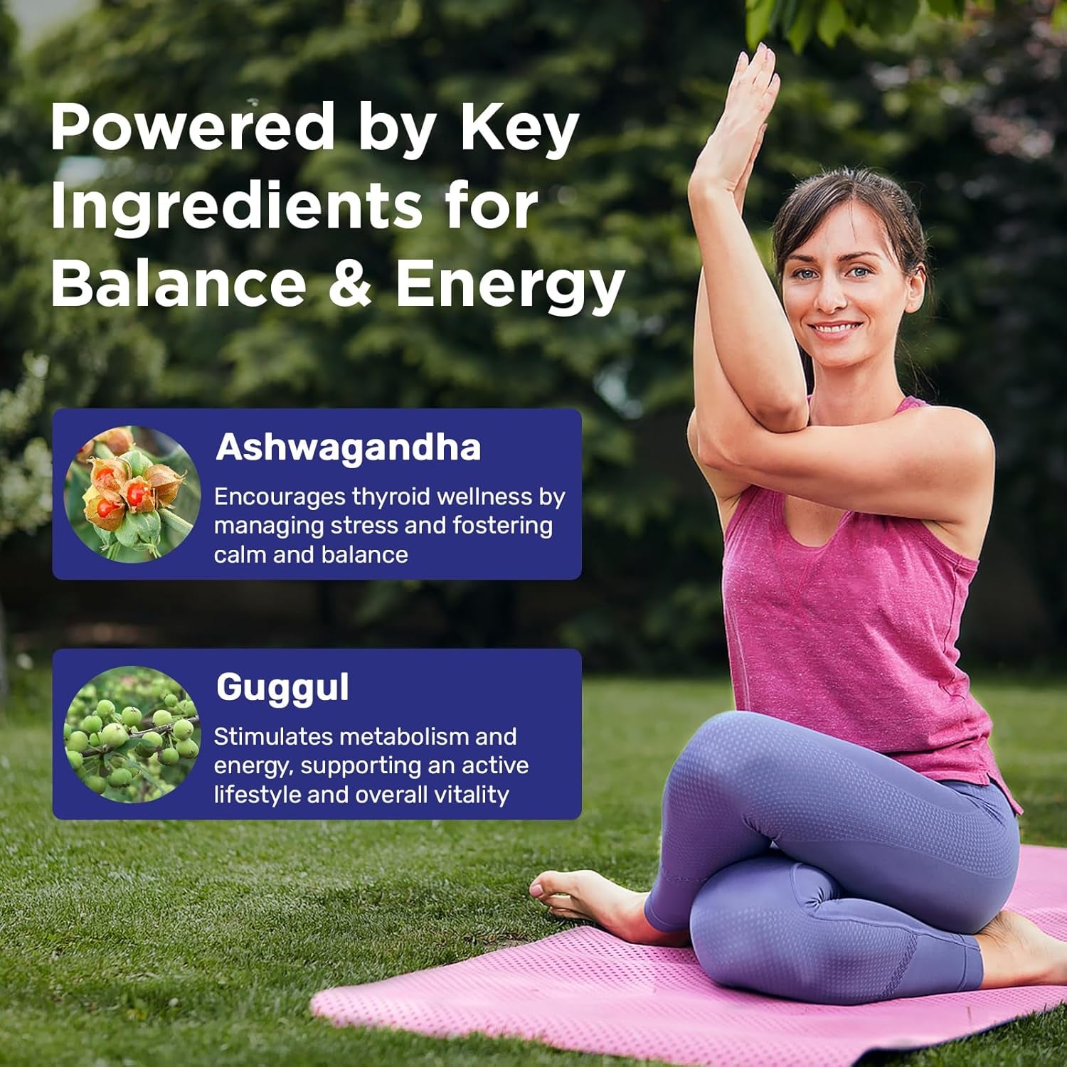 Thyroid Support Supplement for Women &amp; Men – Professional T4, T3, T2 Triple-Pathway – Metabolism &amp; Energy – with L-Tyrosine, Selenium, Ashwagandha &amp; Guggul Extract – Standardized Herbs – 60 Capsules